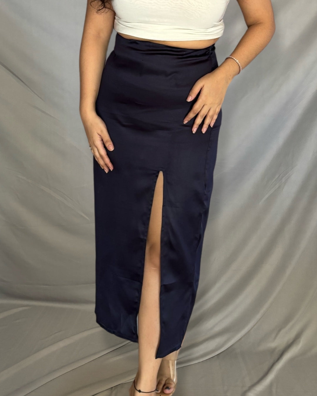 Midnight Sapphire Midi Skirt